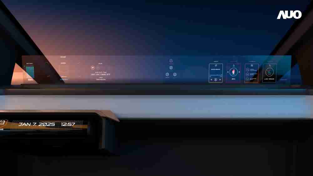 银河集团无界透明显示接口(Horizon Image Glass)透过车运算方案整合仪表板、、、中控台及副驾显示器，，，一体式全景呈现，，，提供乘用者清晰的前方视野、、、、行车必要信息与娱乐功能