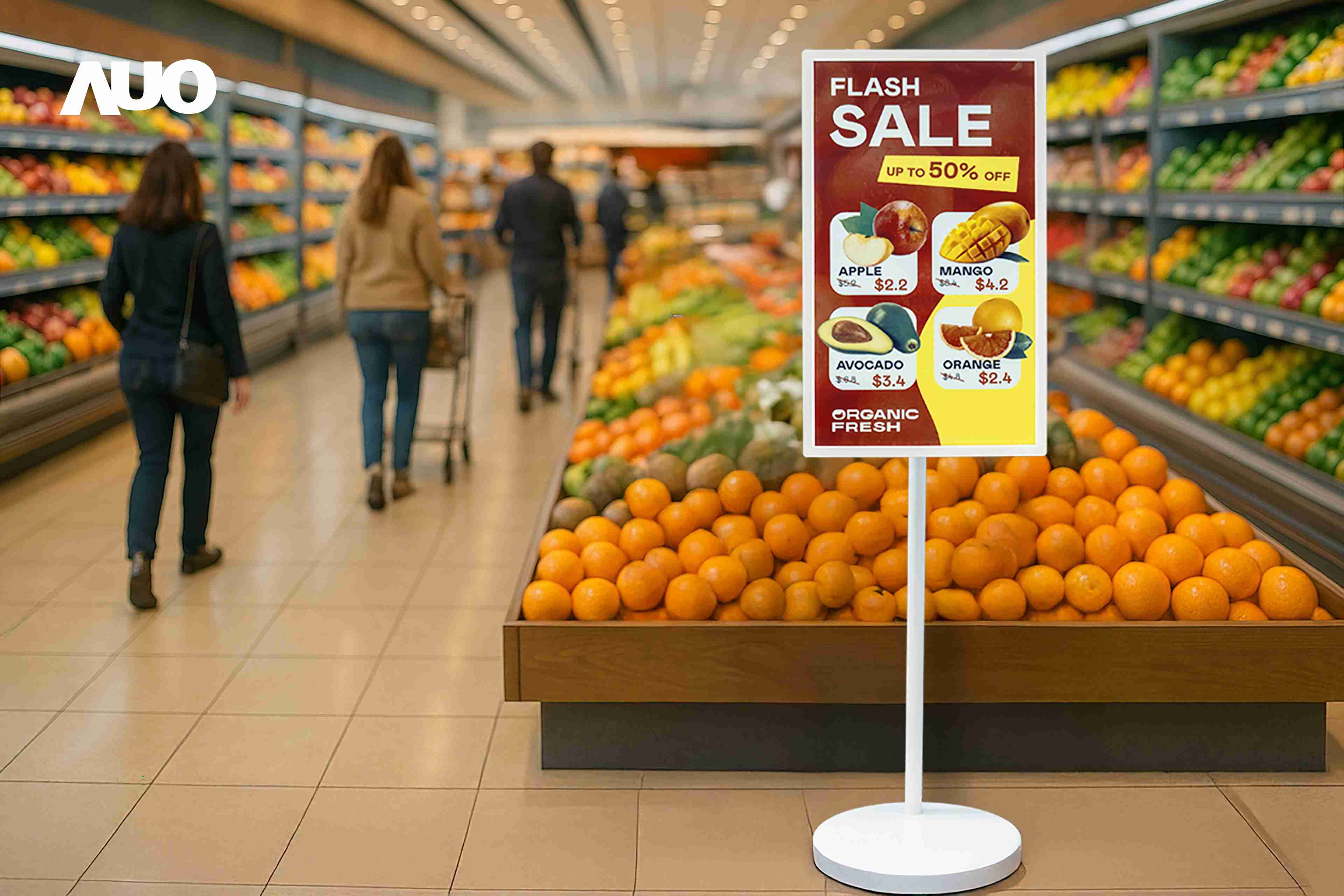 达擎首亮相低功耗、、、、全彩的〝aecoPost电子纸解决方案〞，，，仅在更新画面时需要微量的电力驱动，，，无需布建电线的便捷设计，，，使其可灵活应用、、随意置放，，，并可透过云端或行动装置app，，，，轻松管理及排程广告内容，，，，晋升店头营销利器。。